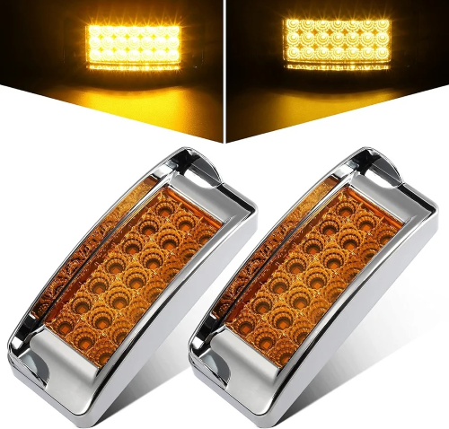 153*55mm Square Truck Side Marker Light Signal Lights LED GLO Light